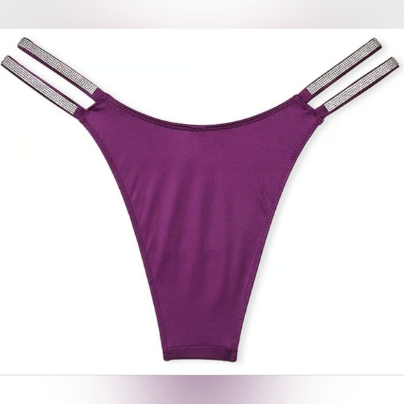 XL XXL Victoria's Secret Double Shine Strap Brazilian Satin Panty - Picture 1 of 1